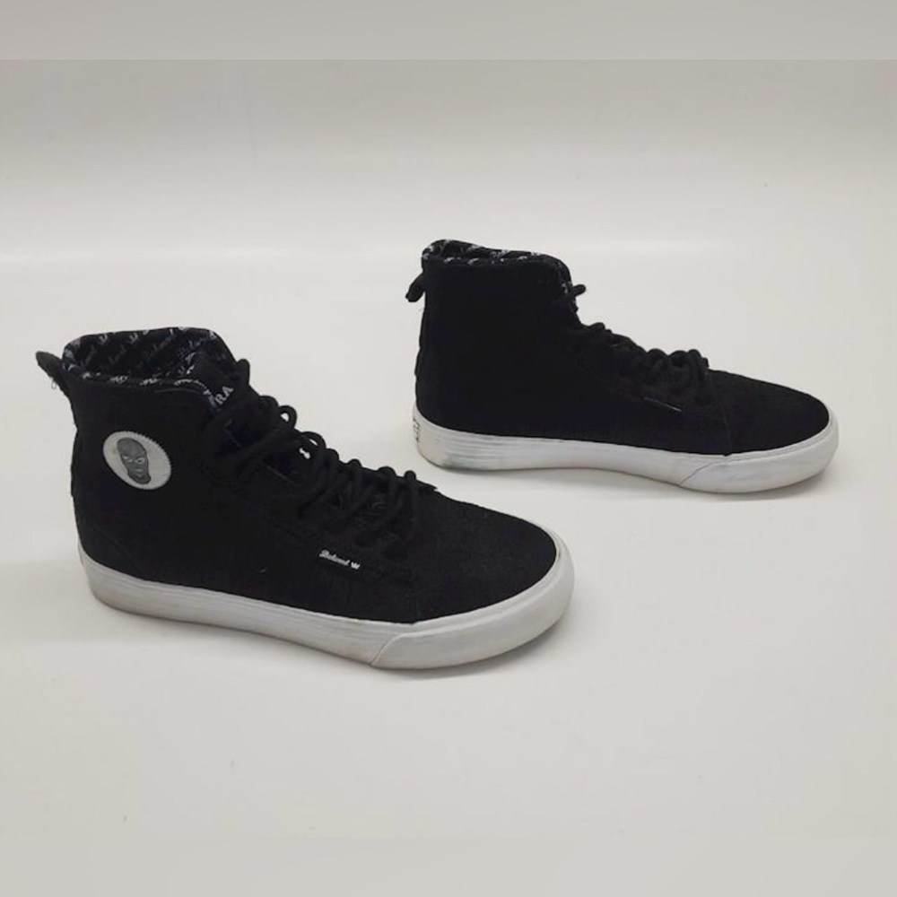 SUPRA Men's Badwood Belmont Black Suede High Top Sneakers are a size 7.